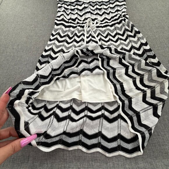 NEW! White House Black market Cheveron Stripe Dress Sleeveless Scoop Neck Small - Picture 9 of 16